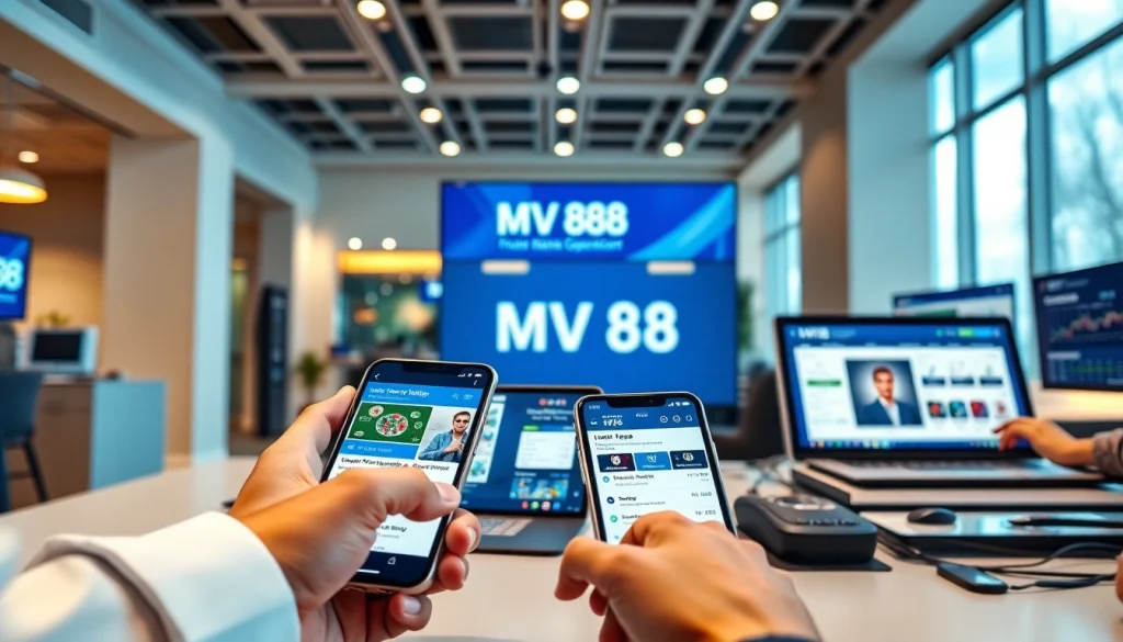 Engaging user interface of MV 88 platform showcasing secure transactions and support.