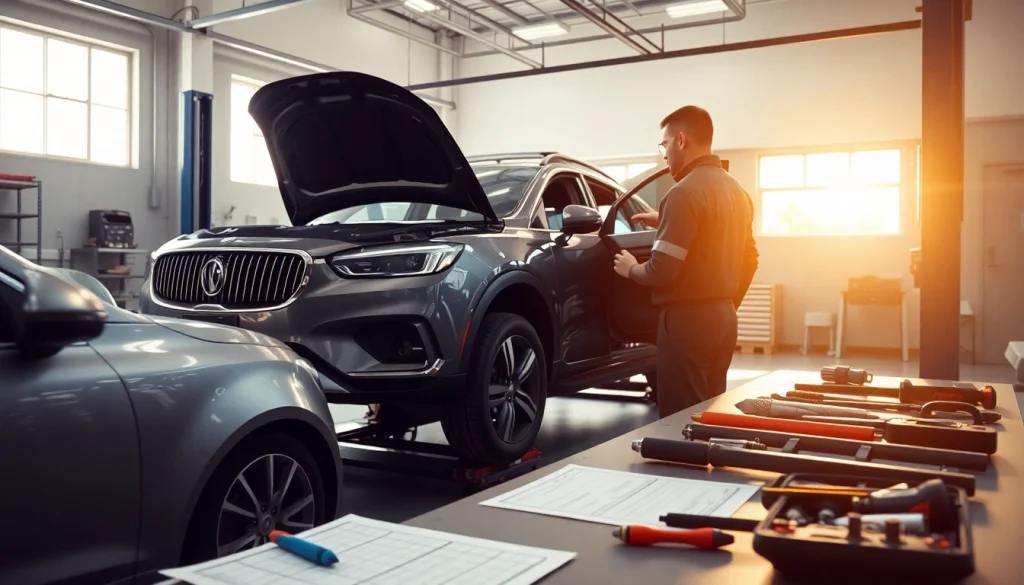 Durchführung einer Inspektion mit garantieerhalt berlin durch Mechaniker in einer professionellen Werkstatt