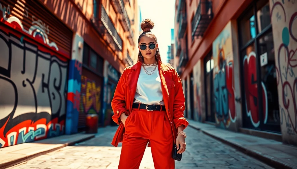 Shop the latest styles at https://www.northernfashions.com with vibrant urban fashion showcased by a model.