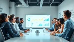 Verken https://nugevonden.nl en ontdek unieke zakelijke samenwerkingen in een moderne vergaderruimte.