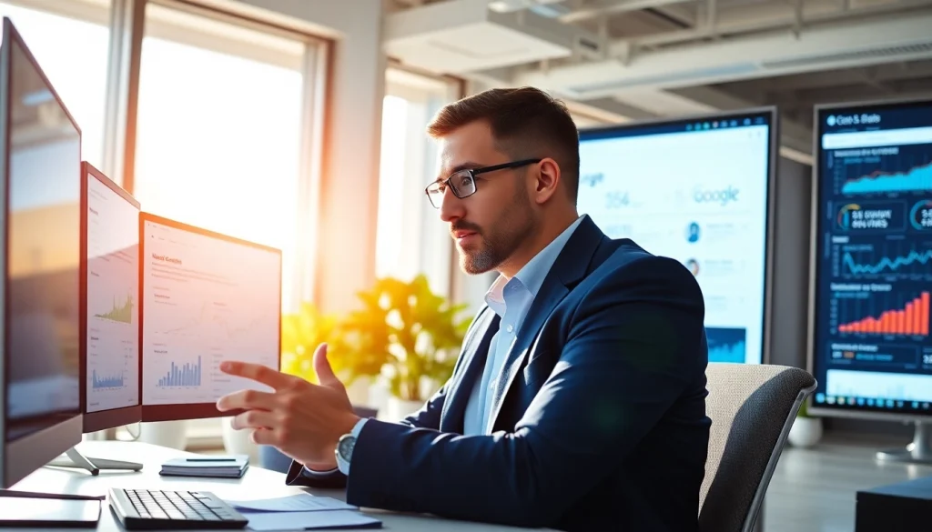 Reviewing penalty recovery services metrics in a professional office for website optimization.