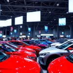 Visit the vibrant auto cars show displaying a variety of sleek vehicles and enthusiastic attendees.