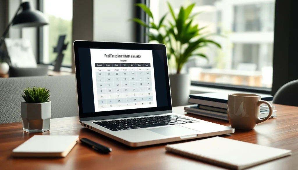 Calculate ROI in house flipping with user-friendly tools in a modern workspace.