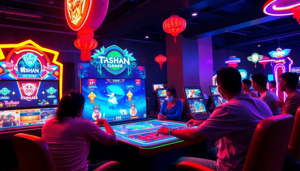 Players engaging in the Tashan Game, showcasing excitement and vibrant gameplay experience.