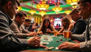 Pengalaman bermain diantogel yang menegangkan, dengan pemain fokus dan suasana kasino yang hidup.