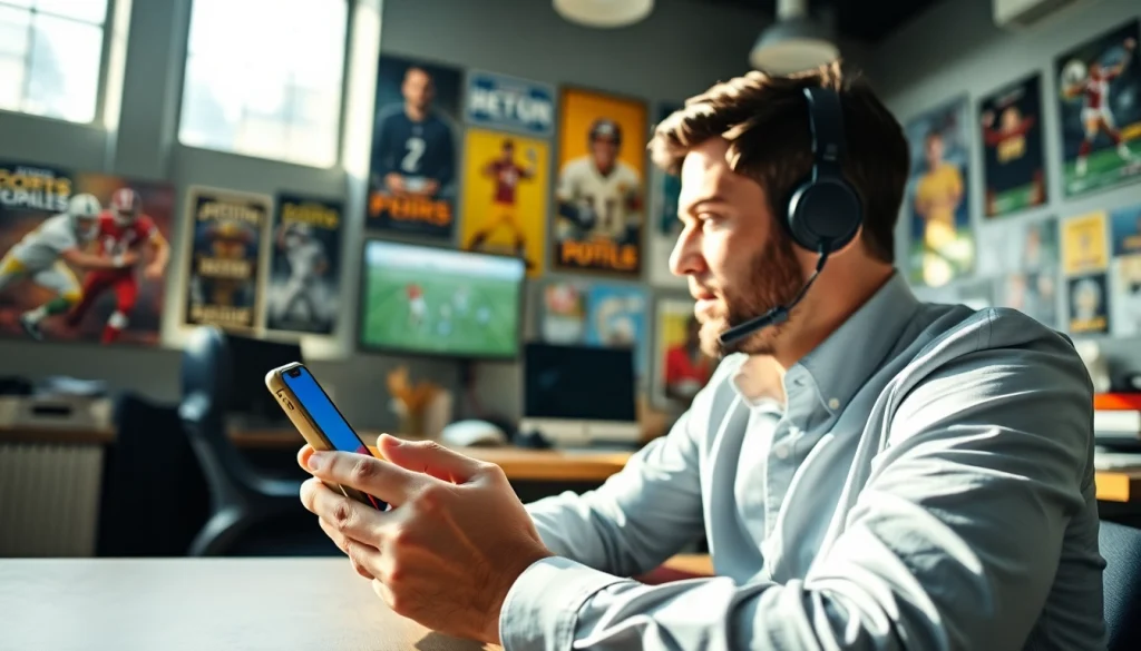 Discover top features of the best sports betting apps in India through an engaging smartphone interface.