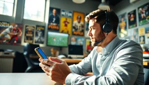 Discover top features of the best sports betting apps in India through an engaging smartphone interface.