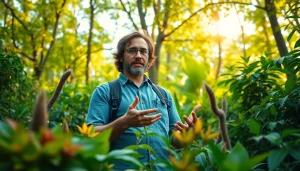 Showcasing sustainable practices through https://www.unsustainablemagazine.com in an inspiring forest setting.