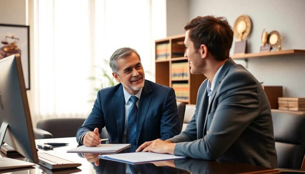 Consultation with a personal injury attorney showcasing https://www.timgrabeattorney.com services in a professional environment.
