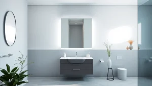 sonni Spiegelschrank mit integrierter Beleuchtung in eleganter Badezimmerumgebung