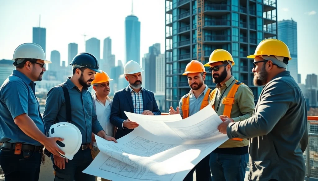 New York City Commercial General Contractor team collaborating on construction project in NYC.