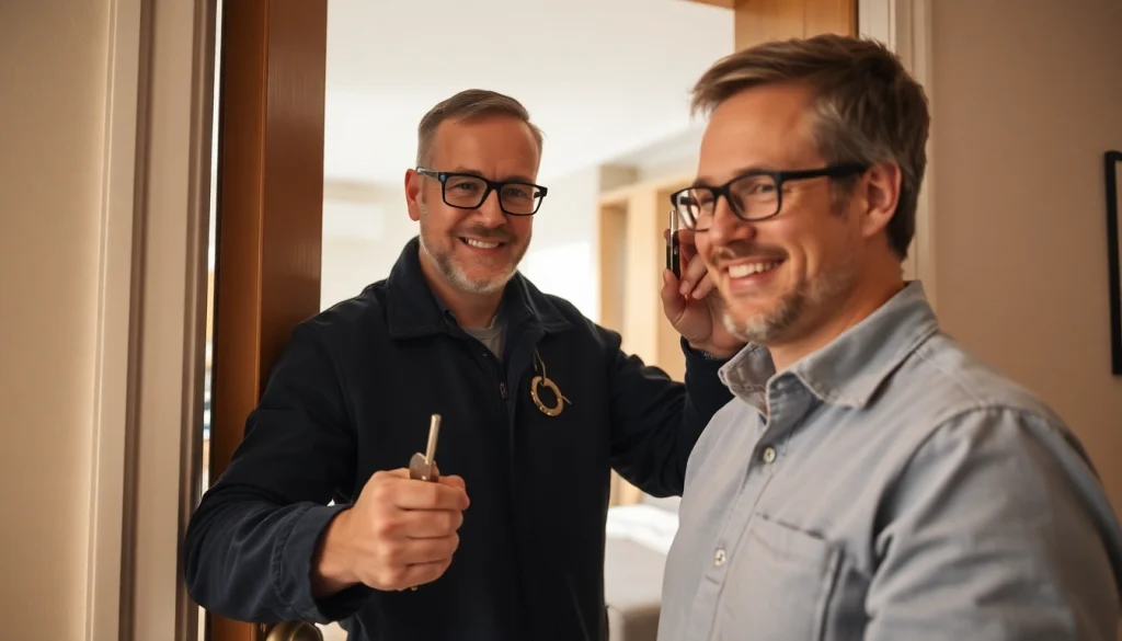 Professioneller Schlüsseldienst Germersheim öffnet Tür beschädigungsfrei mit modernem Werkzeug.