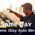 Skilled installation of same day auto glass service Denver in action.