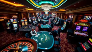 Experience the thrill of winning at 888b. com with an exciting casino scene filled with players and games.