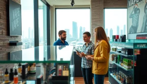 Explore affordable vape Dubai products in a vibrant vape shop atmosphere.