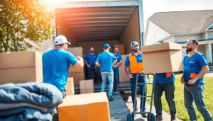 Efficient moving company team loading a truck with care and professionalism.