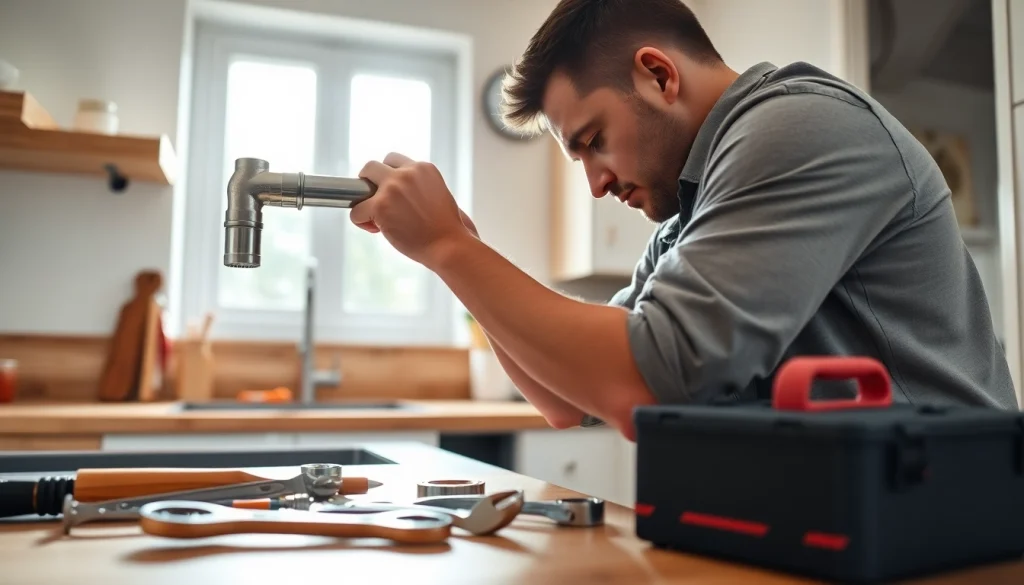 Expert plumbing services from https://speedyservicestoday.com.au showcased with a professional plumber at work.