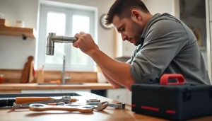 Expert plumbing services from https://speedyservicestoday.com.au showcased with a professional plumber at work.