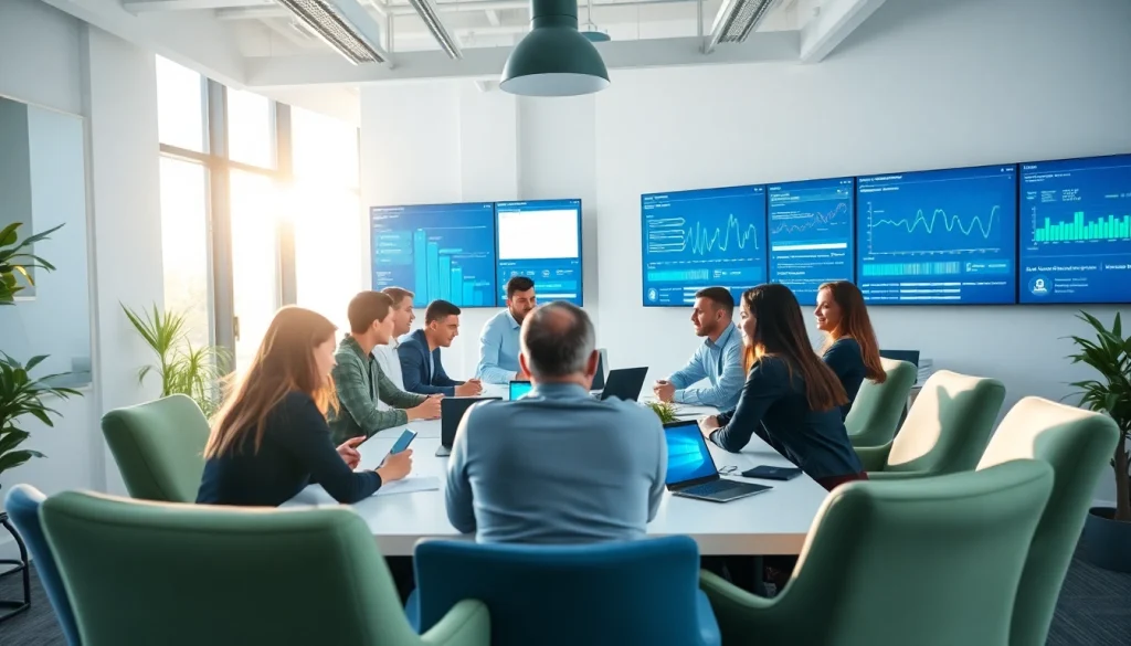 Team cooperation at an Agency workspace showcasing innovation and dynamic collaboration.