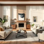 Revamped home renovation showcasing a modern living room with elegant decor and bright ambiance.