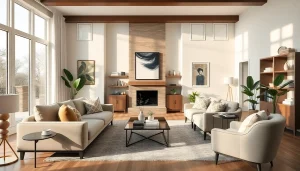 Revamped home renovation showcasing a modern living room with elegant decor and bright ambiance.