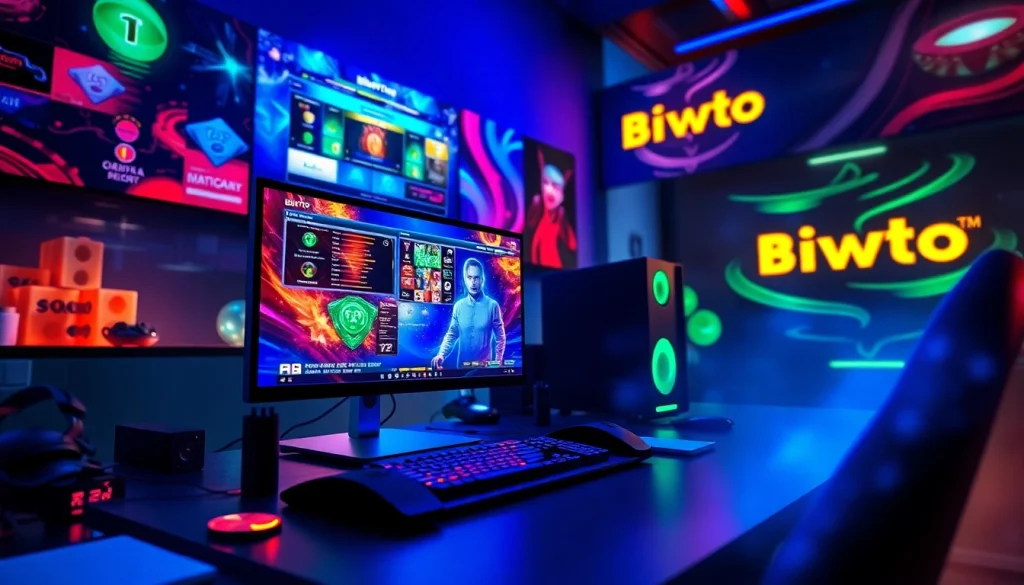 Rasakan kegembiraan Birutoto dengan setup permainan online yang dinamis menampilkan visual yang menarik dan periferal berteknologi tinggi.