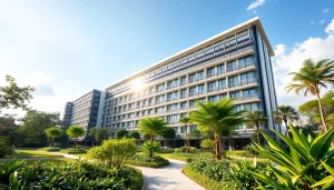 Visual representation of the tampines st 95 ec highlighting modern architecture amidst lush greenery.