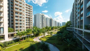Showcasing Tampines EC, a modern executive condominium surrounded by greenery.