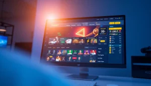 Interactive dashboard view of https://thabet.college/ showcasing online casino features and vibrant promotions.