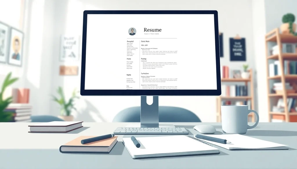 Craft a professional Resume Building experience in an organized workspace.