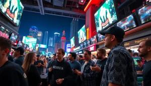 Capture the thrill of sports betting in Georgia with fans celebrating in a lively setting.