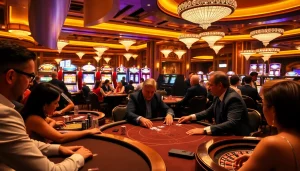 Exciting poker game in progress at 79king 1, showcasing vibrant action and luxury.