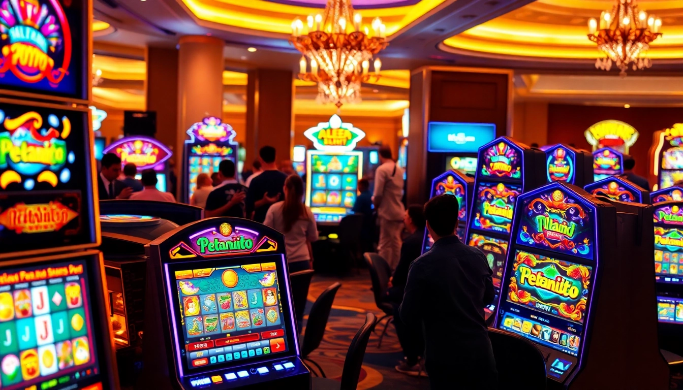 Rasakan keseruan petanitoto saat bermain mesin slot di kasino yang meriah.