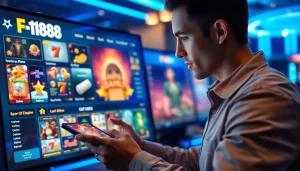 F168 online platform showcasing diverse gaming options and a modern interface.