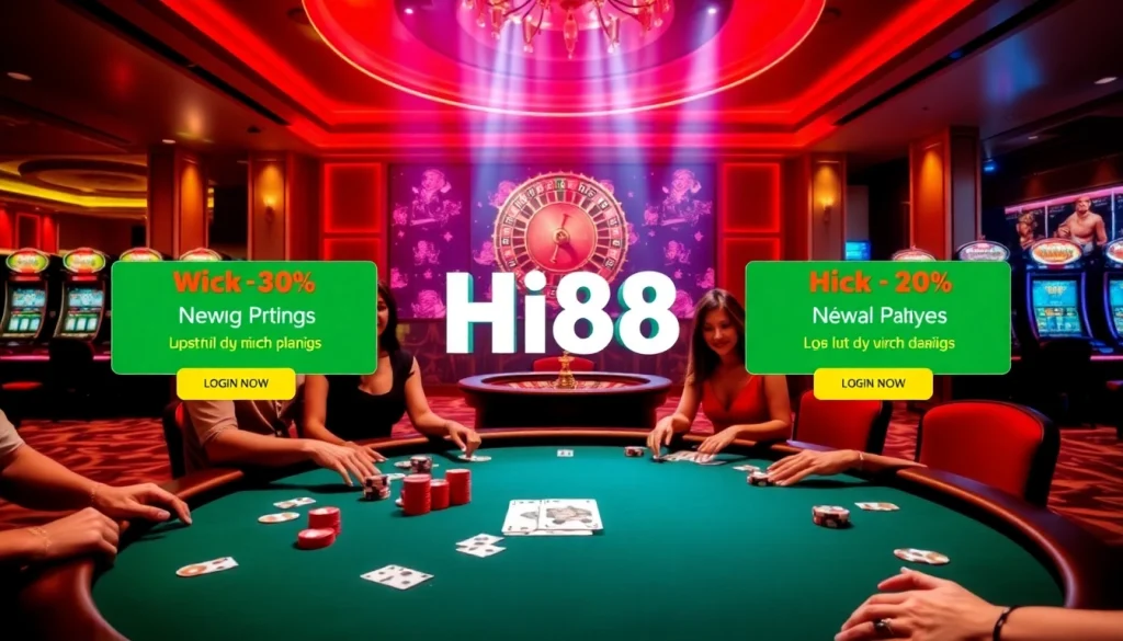 Experience the excitement of Hi88 đăng nhập at a vibrant casino table with action-packed gameplay.