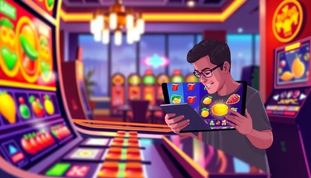 Permainan slot depo 5k dengan grafis cerah dan menarik serta pemain yang antusias.