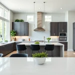 Transforming a space with innovative home renovation featuring a modern kitchen design.