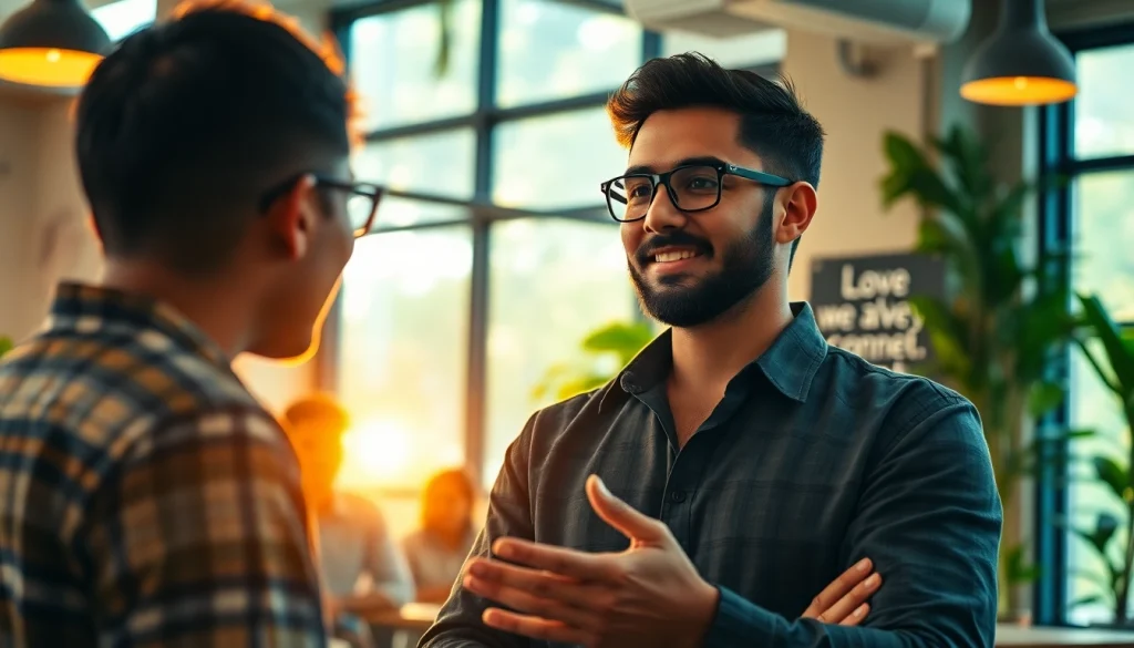 Engaged kolkata entreprenure sharing insights in a modern coworking space.