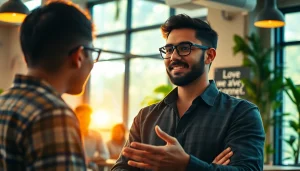 Engaged kolkata entreprenure sharing insights in a modern coworking space.