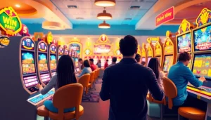 Menampilkan suasana permainan petanitoto dengan gamer berinteraksi di slot yang mengasyikkan.