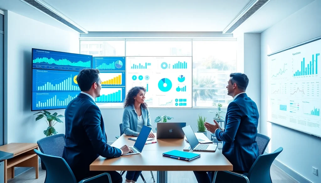 Team collaboration on competitive intelligence strategies in a modern office environment.