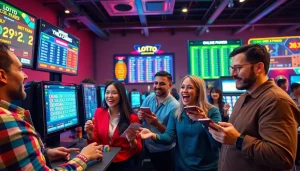 Menang dalam toto togel dengan suasana permainan yang energik dan berwarna-warni.