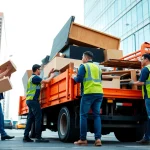 Streamlined junk removal process showcased at https://myeasyjunkremoval.com featuring professional workers.
