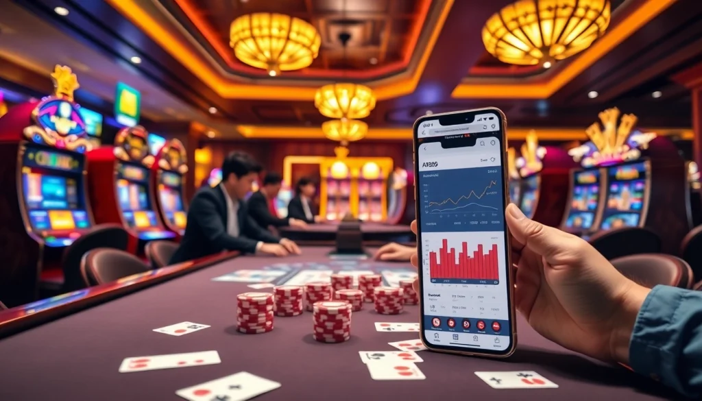 Experience seamless betting with the AF88 APP amidst an exciting casino atmosphere.