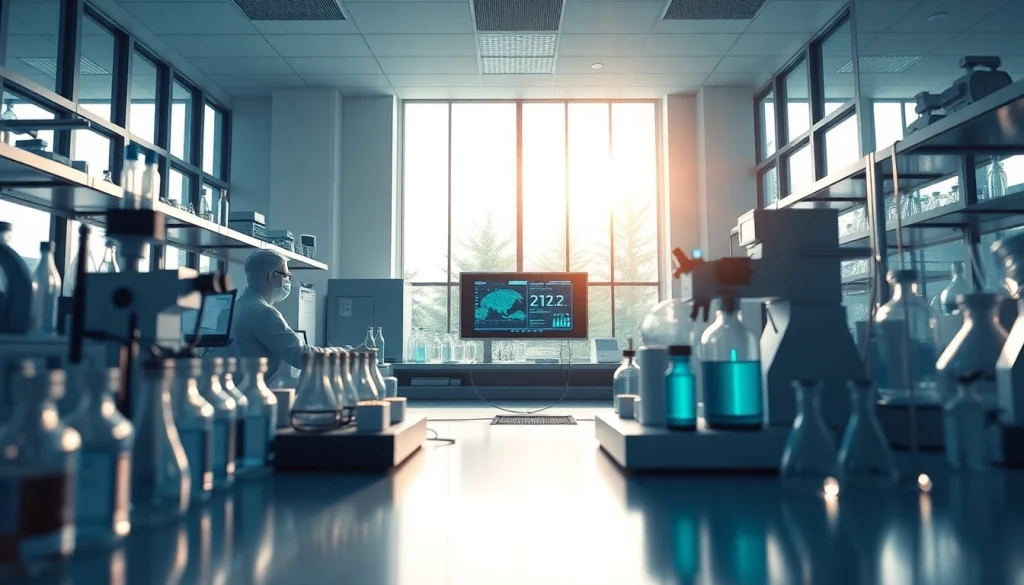 Researchers studying the effects of WIN55 in a modern laboratory setting.