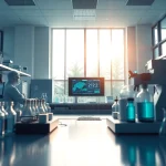Researchers studying the effects of WIN55 in a modern laboratory setting.