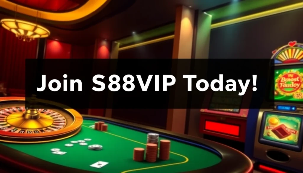 Experience the thrilling atmosphere of S88VIP online casino with vibrant games and rich visuals.