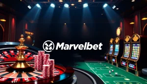 Engage with thrilling casino games at Marvelbet's luxurious gaming tables and vibrant slot machines.
