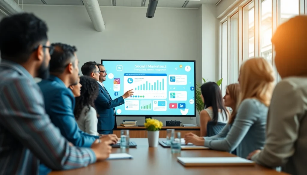 Increase social media engagement with strategies from https://boost-social-media.com in a collaborative office.