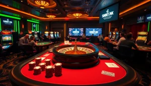 Experience thrill and excitement at sinbet.ink in a vibrant casino setting.